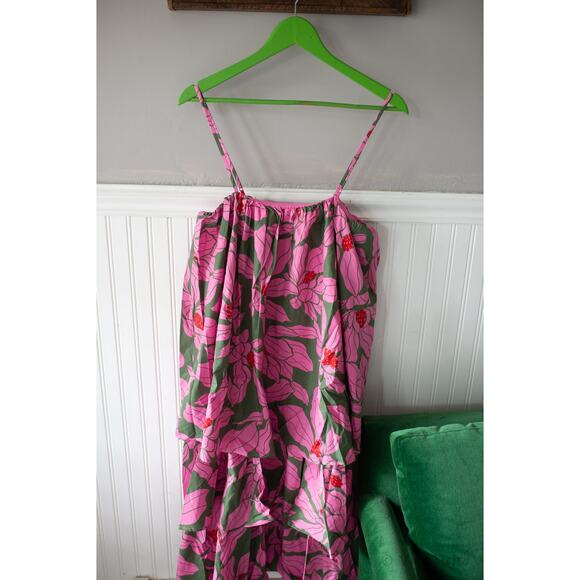 Anthropologie Corey Lynn Calter Tie-Shoulder Tiered Midi Dress Small NEW - Picture 3 of 5